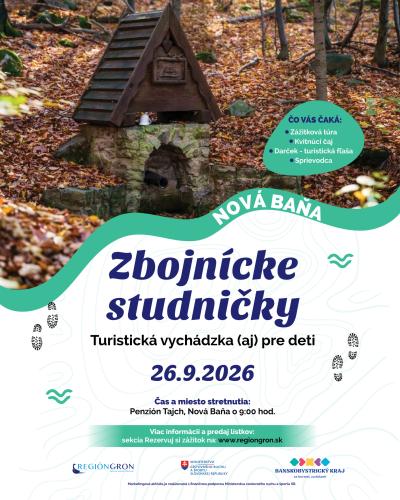 Komentovaná vychádzka po náučnom chodníku Zbojnícke studničky v Novej Bani — 26. septembra 2026